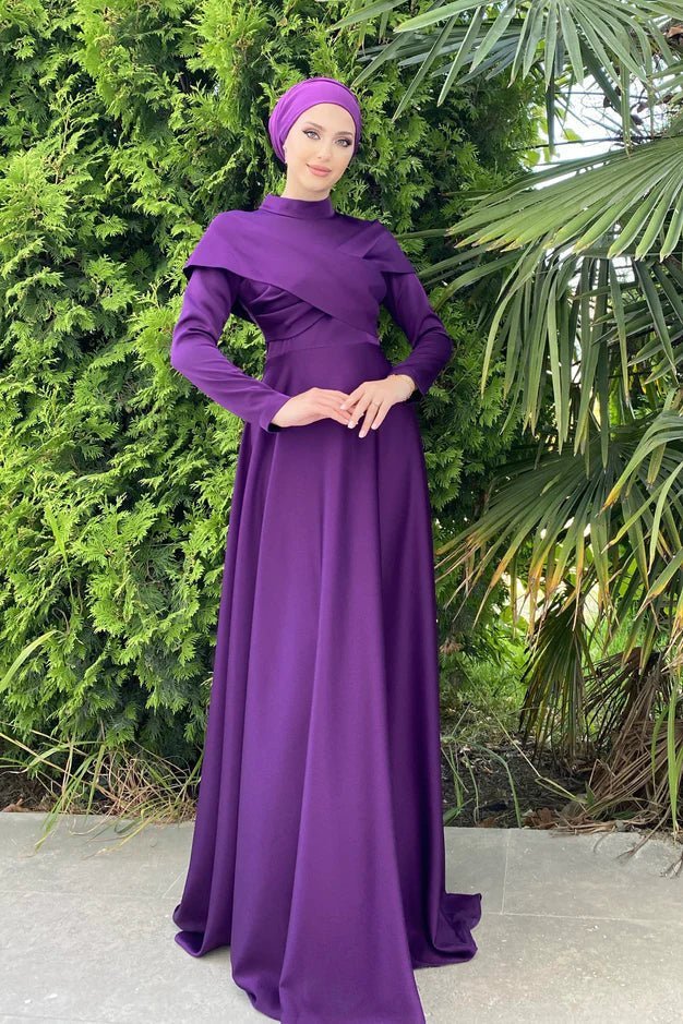 Helen Saten Tesettür Abiye - FioraofDress - tesettur - abiye - 44 - hijab - evening - dress