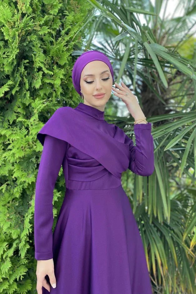 Helen Saten Tesettür Abiye - FioraofDress - tesettur - abiye - 44 - hijab - evening - dress