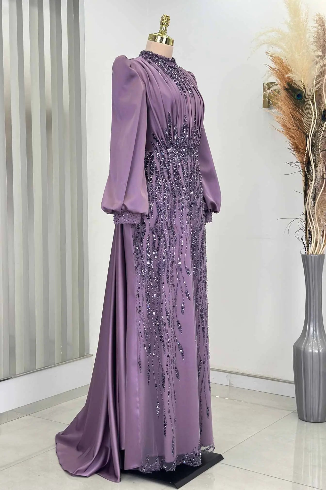 İncilay Tesettür Abiye - FioraofDress - tesettur - abiye - LİLA - 38 - hijab - evening - dress
