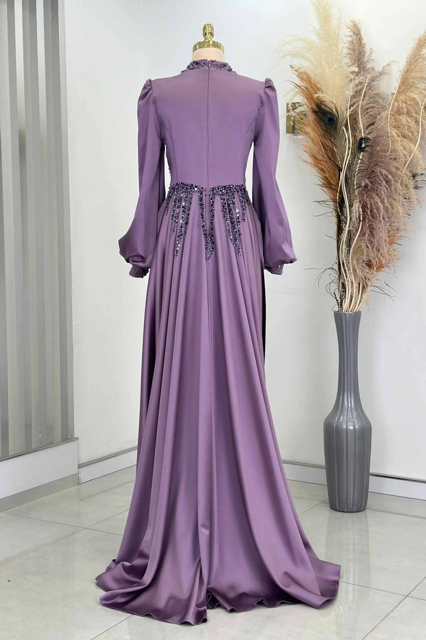 İncilay Tesettür Abiye - FioraofDress - tesettur - abiye - LİLA - 38 - hijab - evening - dress
