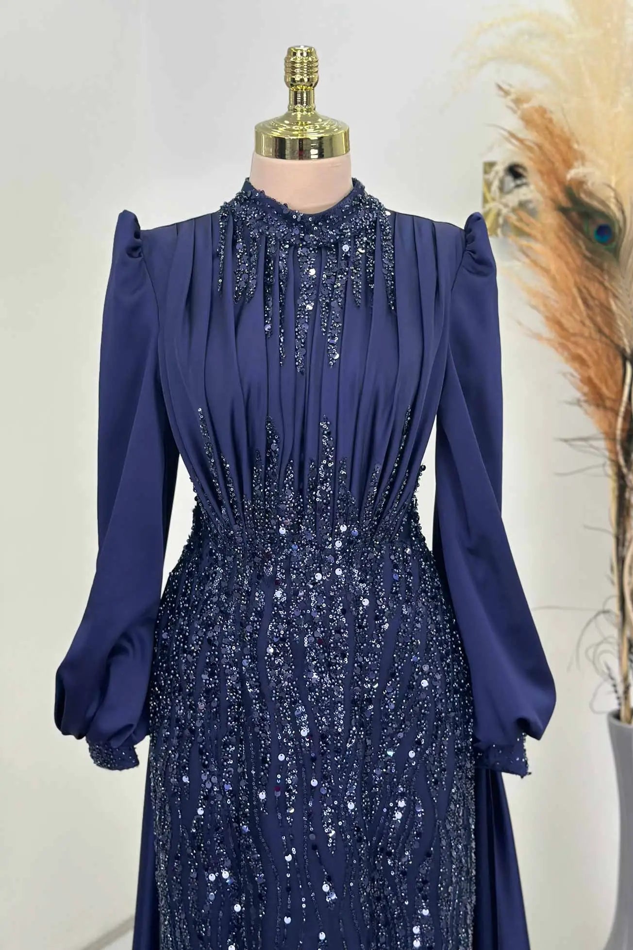 İncilay Tesettür Abiye - FioraofDress - tesettur - abiye - LACİVERT - 38 - hijab - evening - dress