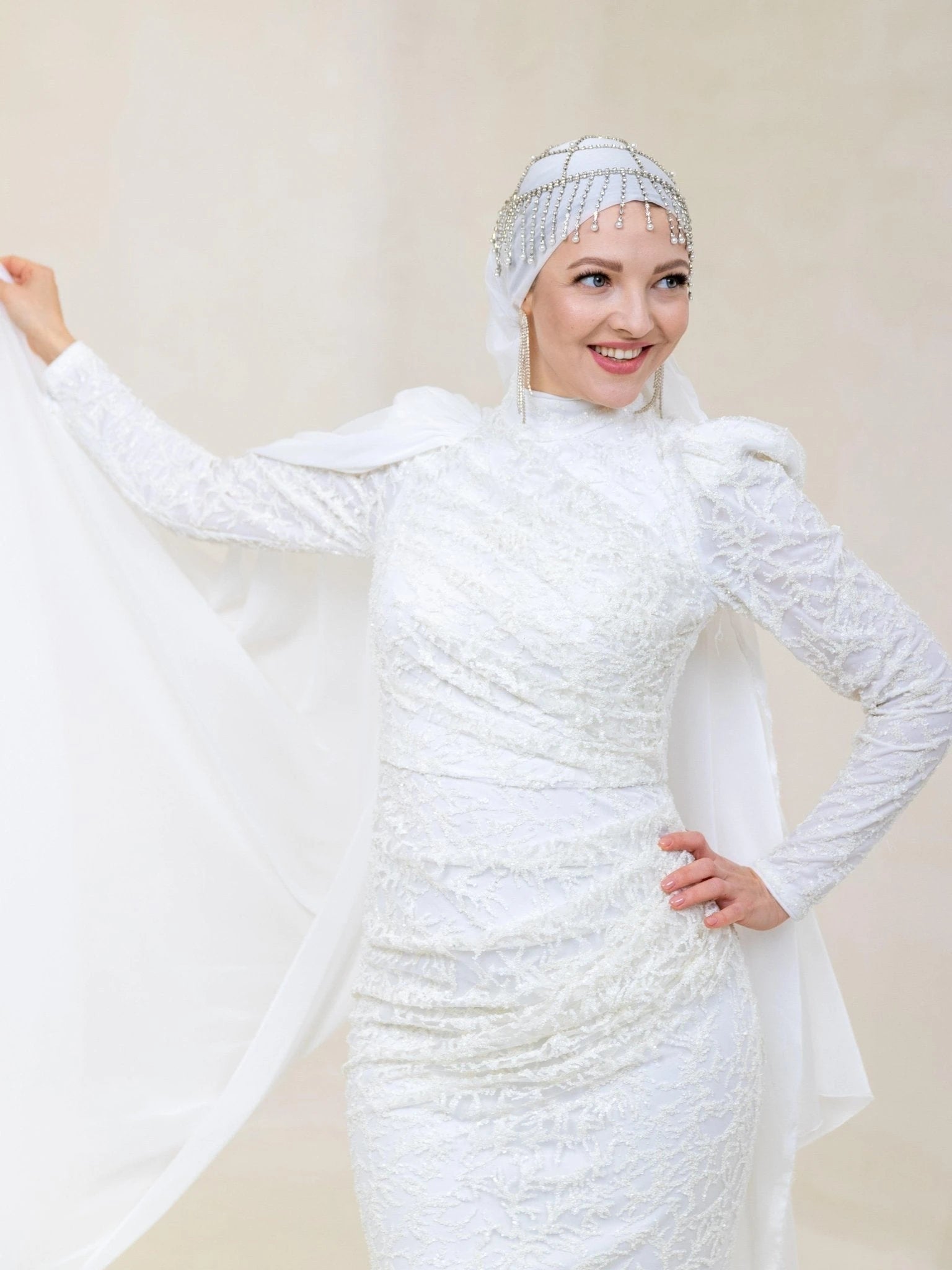 Işıl Tesettür Abiye - FioraofDress - tesettur - abiye - 44 - lacivert - hijab - evening - dress