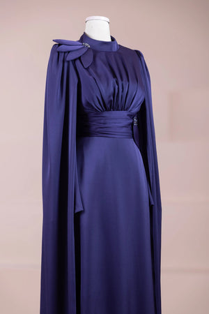 Jana Tesettür Abiye - FioraofDress - tesettur - abiye - Gece mavisi - 38 - hijab - evening - dress