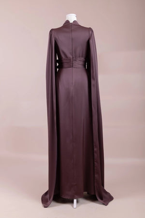 Jana Tesettür Abiye - FioraofDress - tesettur - abiye - bery burgundy - 38 - hijab - evening - dress