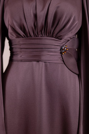 Jana Tesettür Abiye - FioraofDress - tesettur - abiye - bery burgundy - 38 - hijab - evening - dress