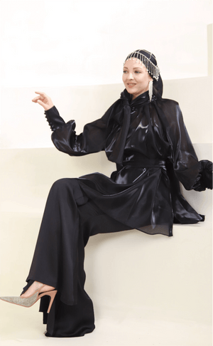 Janjan Tesettür Abiye Takım - FioraofDress - tesettur - abiye - 44 - Siyahh - hijab - evening - dress