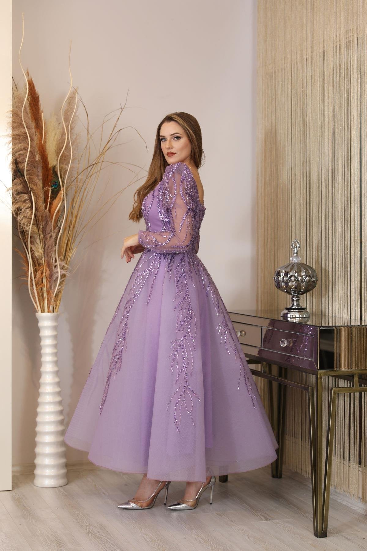 Karmen Tesettür Abiye - FioraofDress - tesettur - abiye - LİLAA - 38 - hijab - evening - dress