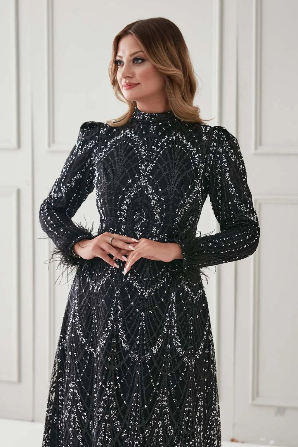 Katya Tesettür Abiye - FioraofDress - tesettur - abiye - SİYAH - 38 - hijab - evening - dress