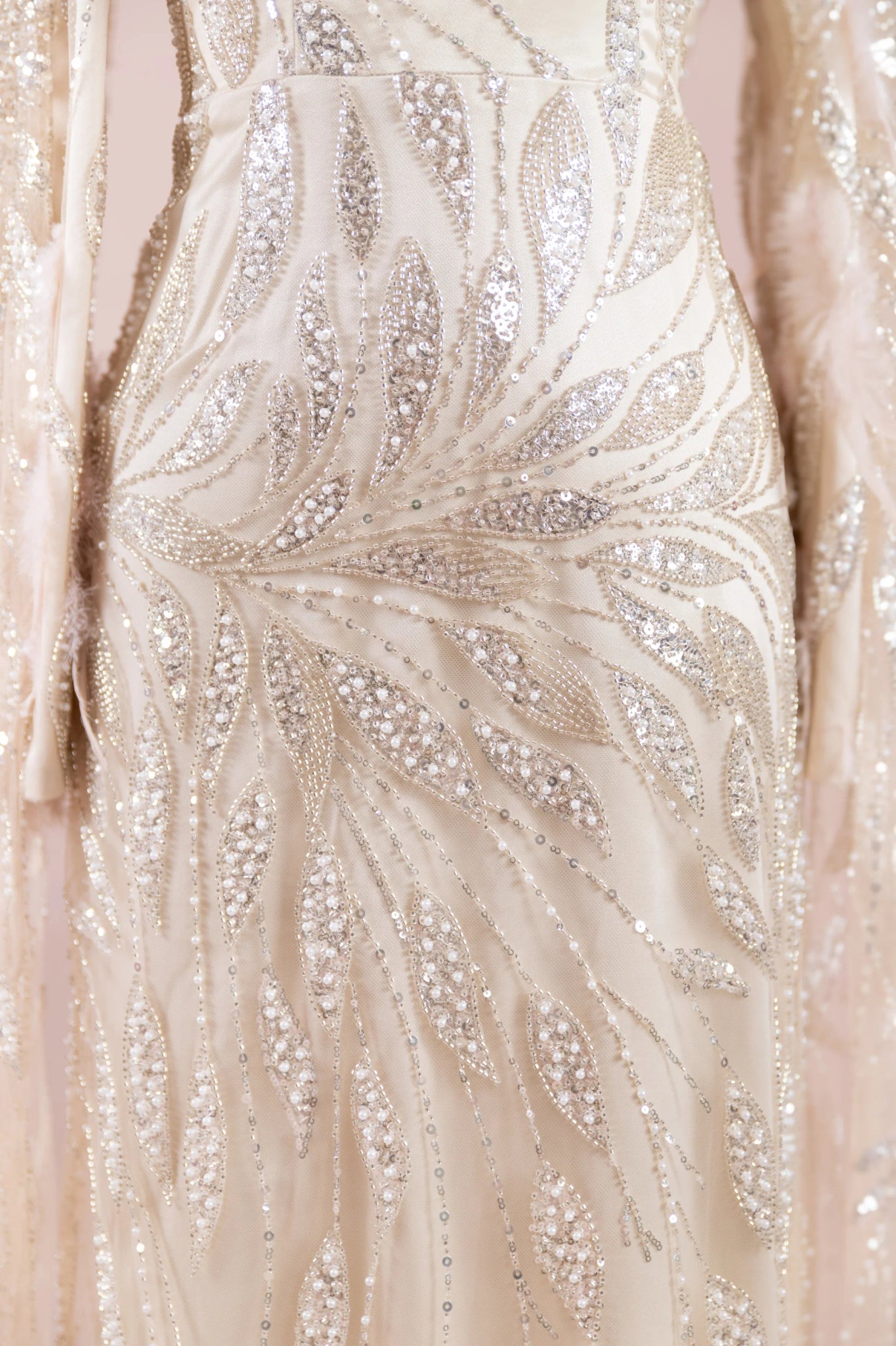 Kol Pelerin Tesettür Abiye - FioraofDress - tesettur - abiye - krem - 38 - hijab - evening - dress