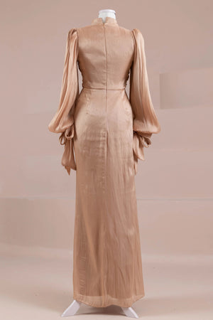 Laru Tesettür Abiye - FioraofDress - tesettur - abiye - şeftali - 38 - hijab - evening - dress