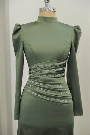 Lavinya Tesettür Abiye Haki - FioraofDress - tesettur - abiye - 44 - hijab - evening - dress