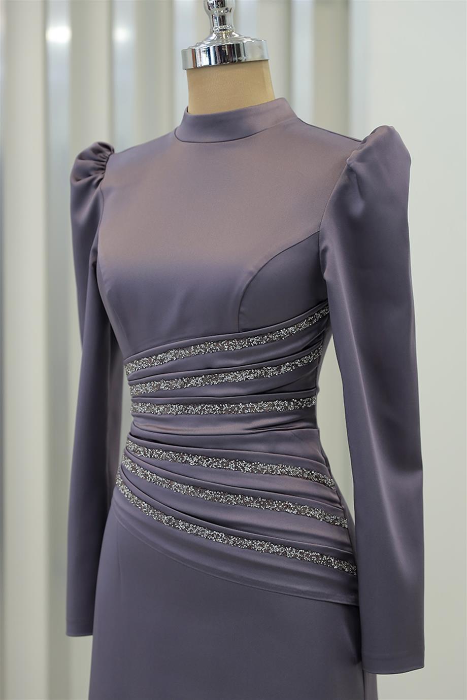 Lavinya Tesettür Abiye - Lavanta - FioraofDress - tesettur - abiye - 44 - hijab - evening - dress