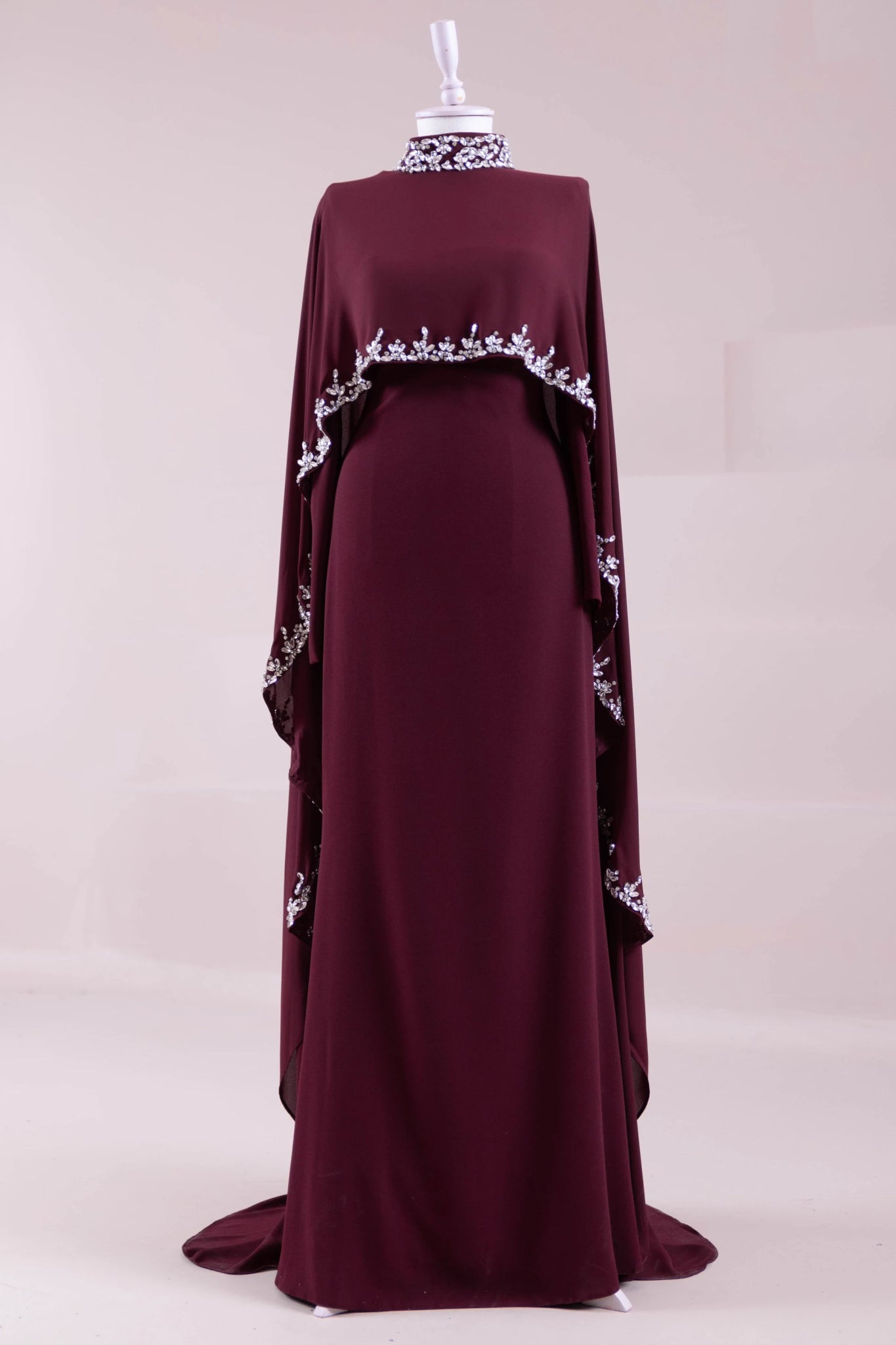 Layali Tesettür Abiye - FioraofDress - tesettur - abiye - BORDO - 40 - hijab - evening - dress