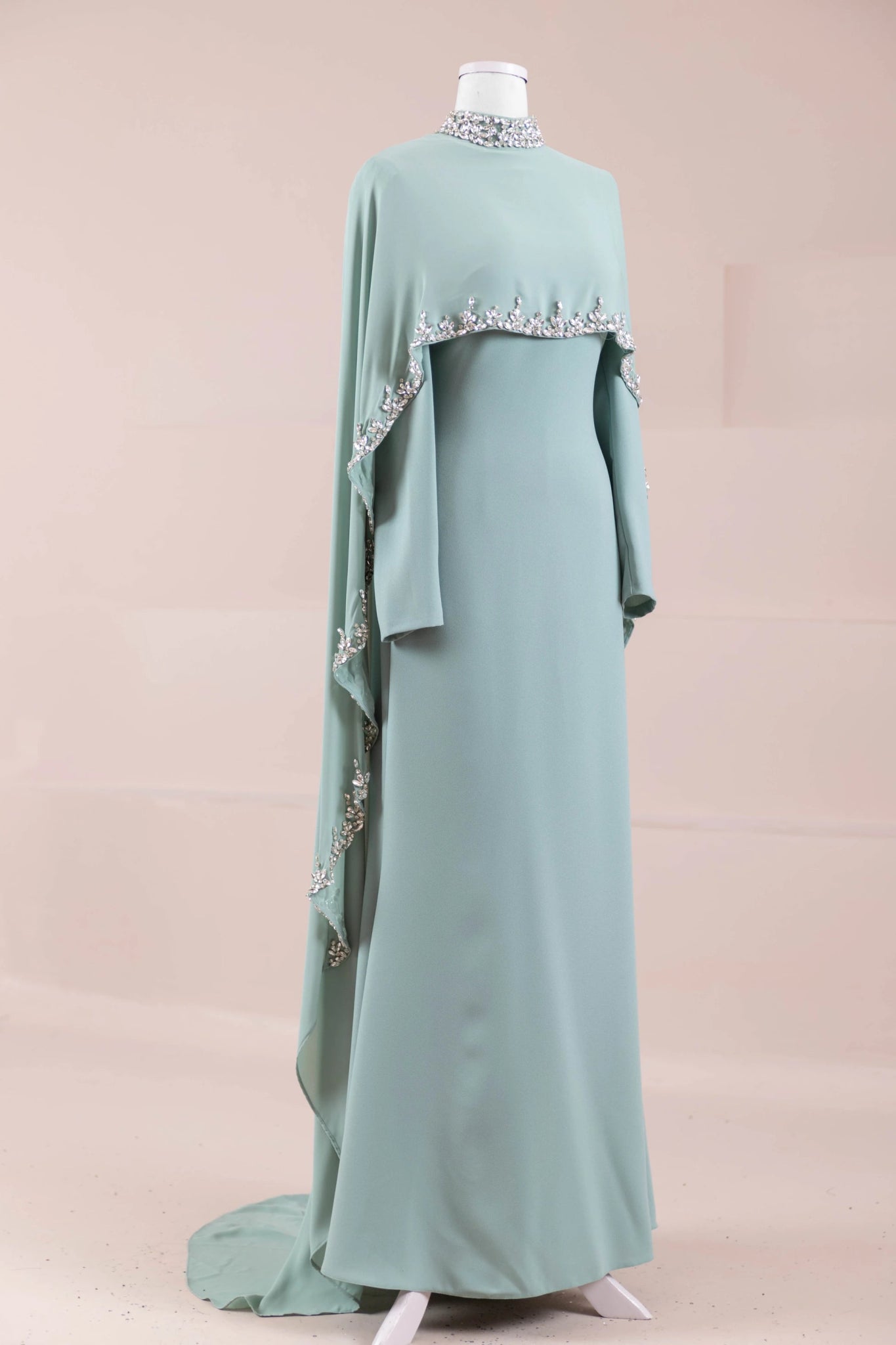 Layali Tesettür Abiye - FioraofDress - tesettur - abiye - OKYANUS MİNT - 40 - hijab - evening - dress