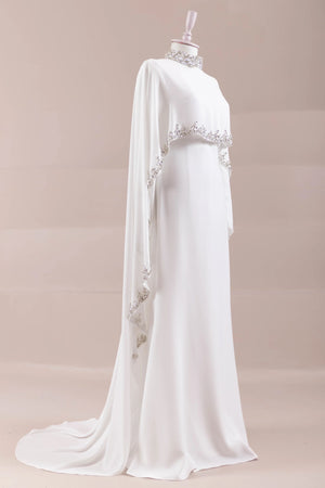 Layali Tesettür Abiye - FioraofDress - tesettur - abiye - Beyaz - 40 - hijab - evening - dress