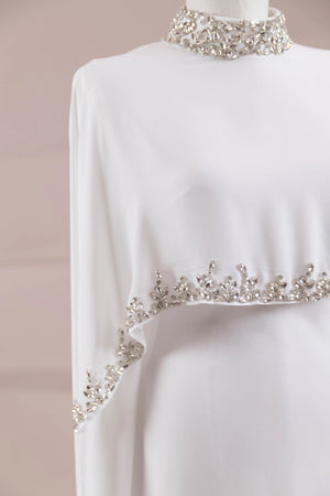 Layali Tesettür Abiye - FioraofDress - tesettur - abiye - Beyaz - 40 - hijab - evening - dress