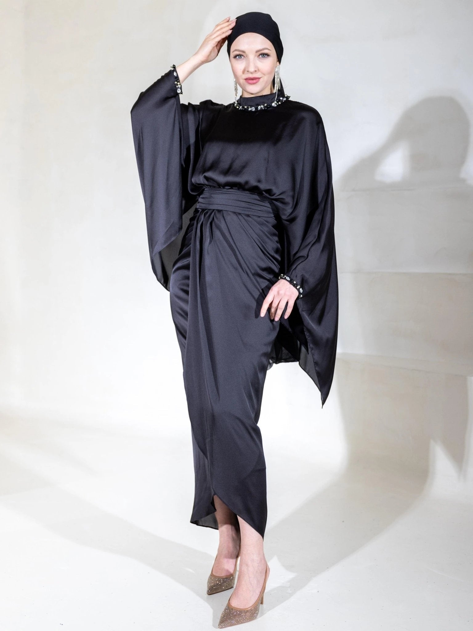 Layla Tesettür Abiye - FioraofDress - tesettur - abiye - 44 - Siyahh - hijab - evening - dress