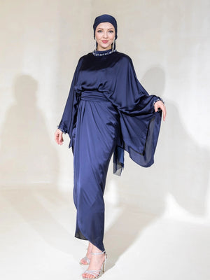 Layla Tesettür Abiye - FioraofDress - tesettur - abiye - 44 - lacivert - hijab - evening - dress