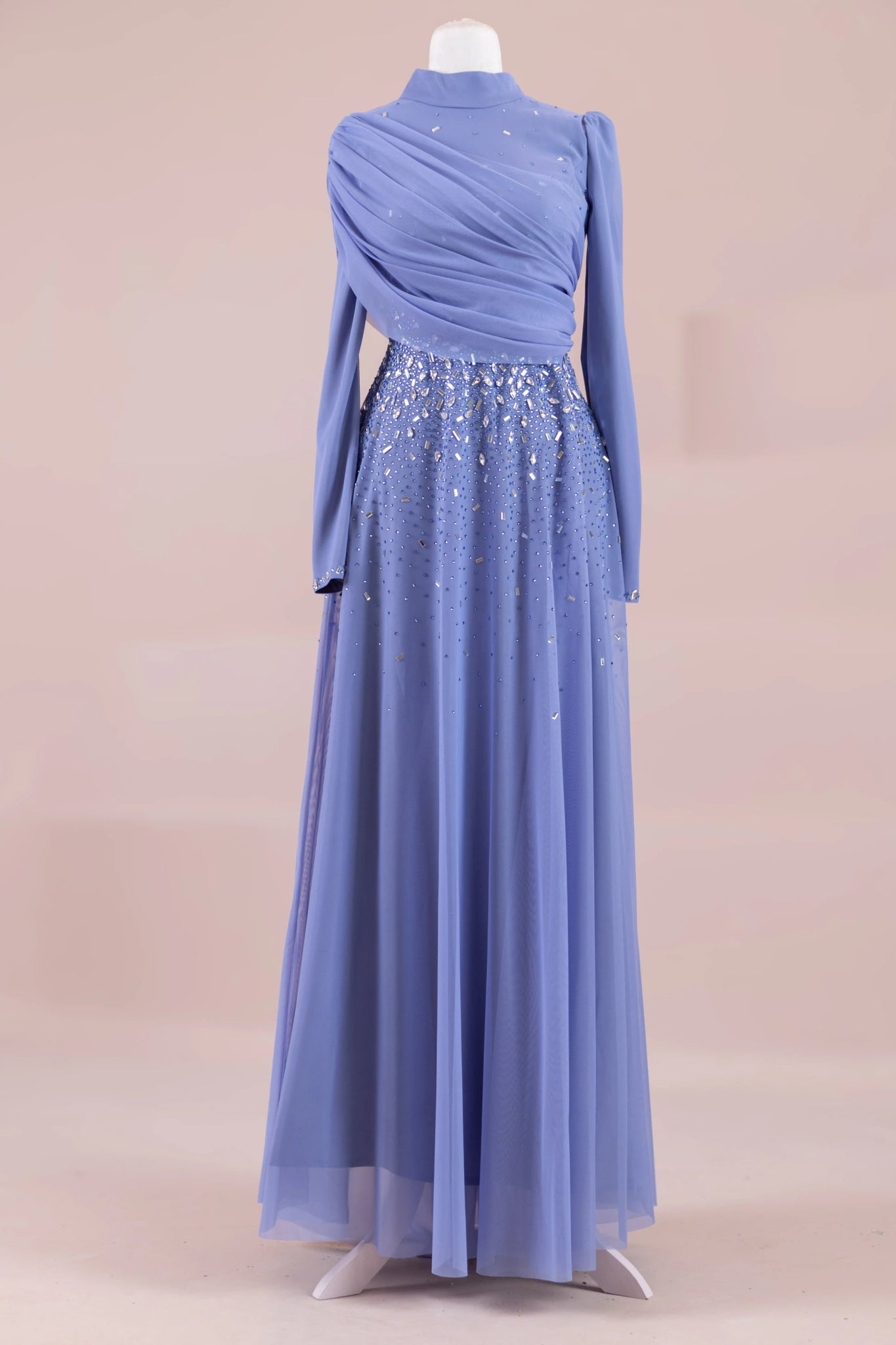 Levia Tesettür Abiye - FioraofDress - tesettur - abiye - indigo - 36 - hijab - evening - dress