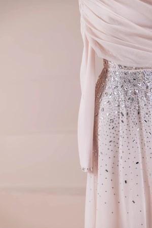 Levia Tesettür Abiye - FioraofDress - tesettur - abiye - krem - 36 - hijab - evening - dress