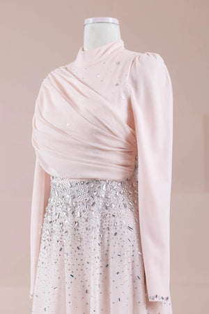 Levia Tesettür Abiye - FioraofDress - tesettur - abiye - krem - 36 - hijab - evening - dress