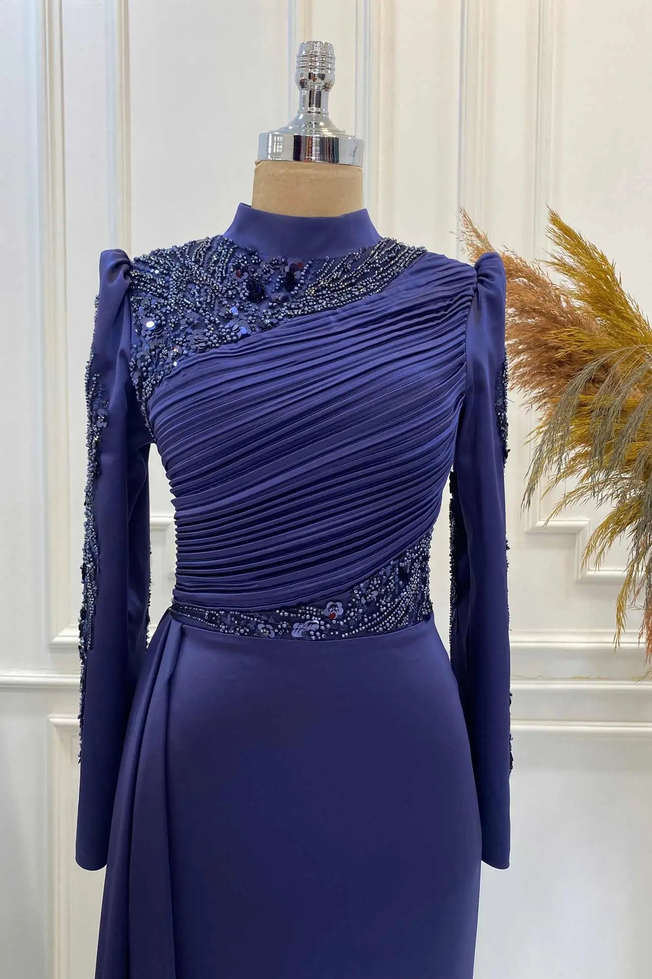 Leyla Tesettür Abiye - FioraofDress - tesettur - abiye - lacivert - 38 - hijab - evening - dress