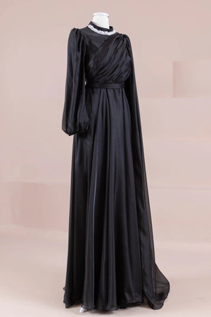 Liora Tesettür Abiye - FioraofDress - tesettur - abiye - SİYAH - 38 - hijab - evening - dress