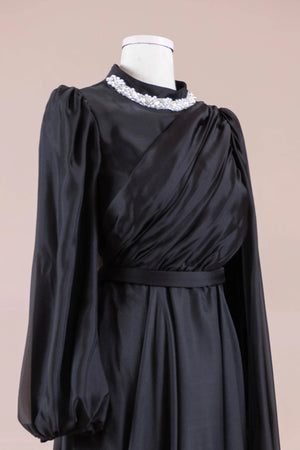 Liora Tesettür Abiye - FioraofDress - tesettur - abiye - SİYAH - 38 - hijab - evening - dress