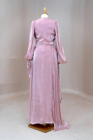 Lotus Tesettür Abiye - FioraofDress - tesettur - abiye - Pudra - 38 - hijab - evening - dress