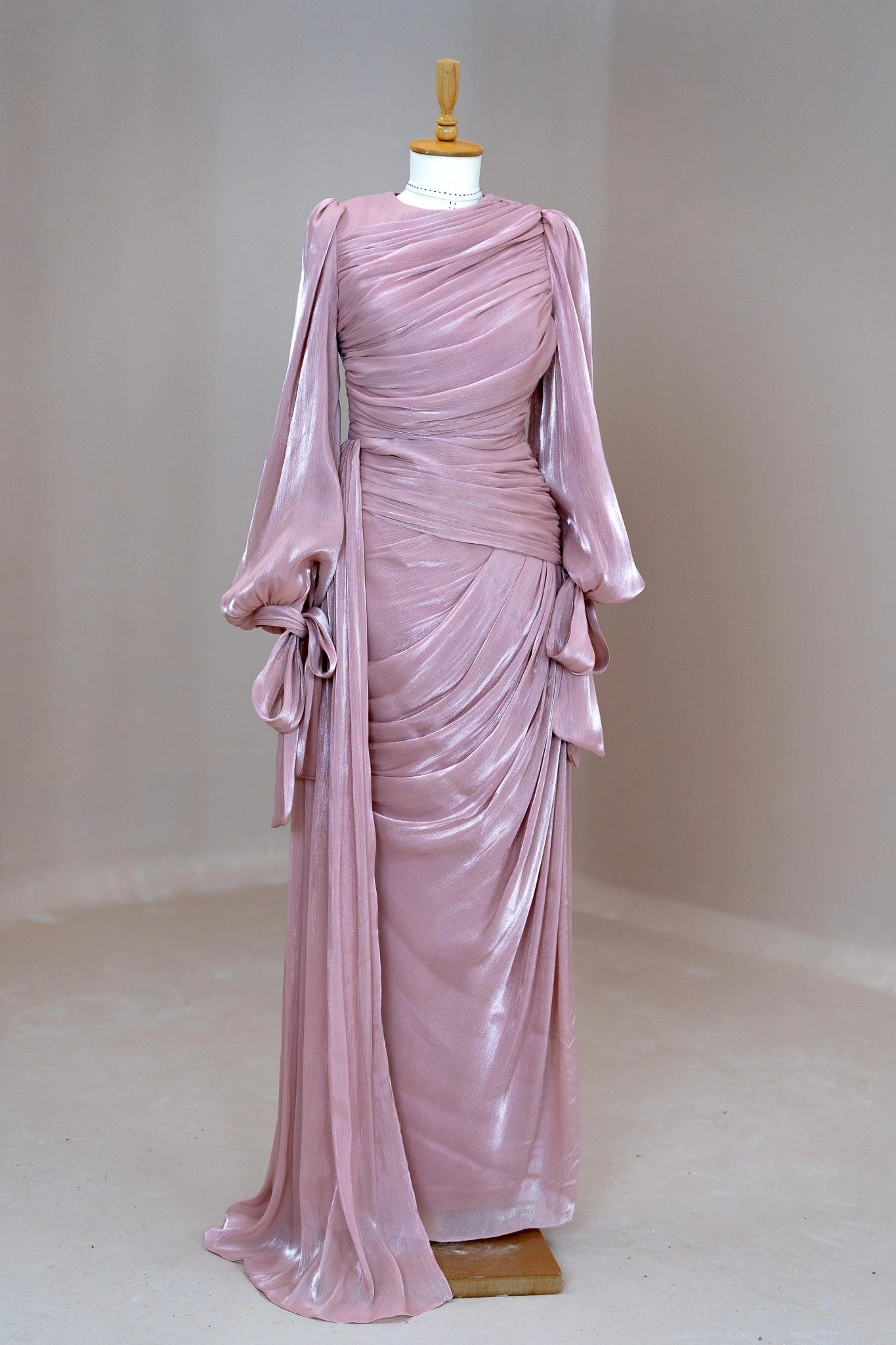 Lotus Tesettür Abiye - FioraofDress - tesettur - abiye - Pudra - 38 - hijab - evening - dress