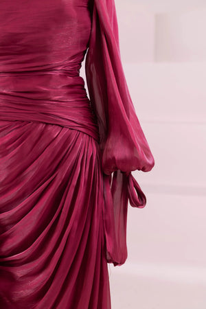 Lotus Tesettür Abiye - FioraofDress - tesettur - abiye - BORDO - 38 - hijab - evening - dress