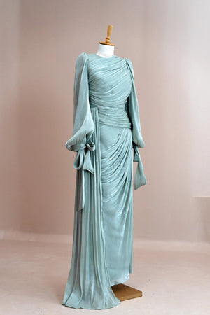 Lotus Tesettür Abiye - FioraofDress - tesettur - abiye - mint - 38 - hijab - evening - dress
