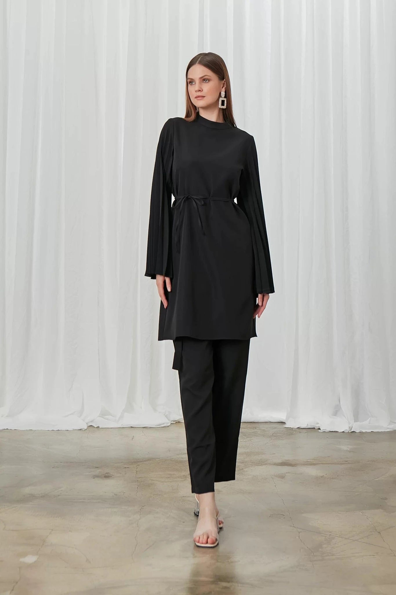 Lucia Pantolon Takım - FioraofDress - tesettur - abiye - lacivert - 42 - hijab - evening - dress