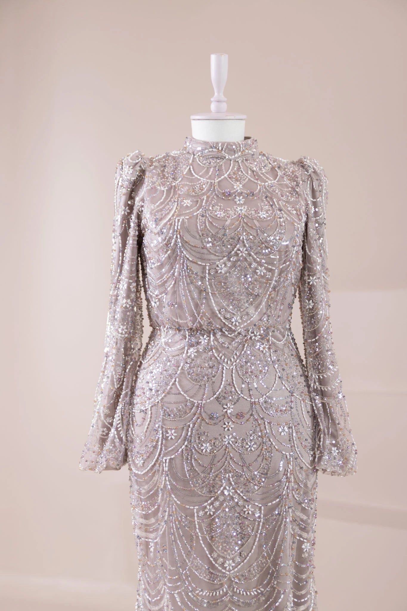 Luna Tesettür Abiye - FioraofDress - tesettur - abiye - Pudra - 38 - hijab - evening - dress