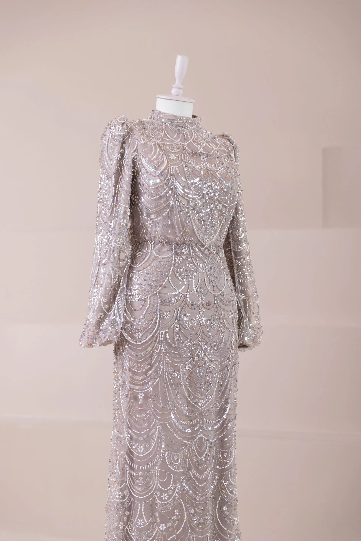 Luna Tesettür Abiye - FioraofDress - tesettur - abiye - Pudra - 38 - hijab - evening - dress