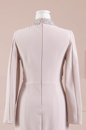Lunza Tesettür Abiye - FioraofDress - tesettur - abiye - Pudra - 38 - hijab - evening - dress