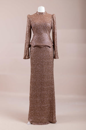 Luxe Tesettür Abiye - FioraofDress - tesettur - abiye - Lacivert - 38 - hijab - evening - dress