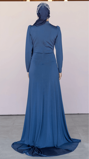 Lydia Tesettür Abiye - FioraofDress - tesettur - abiye - 44 - lacivert - hijab - evening - dress