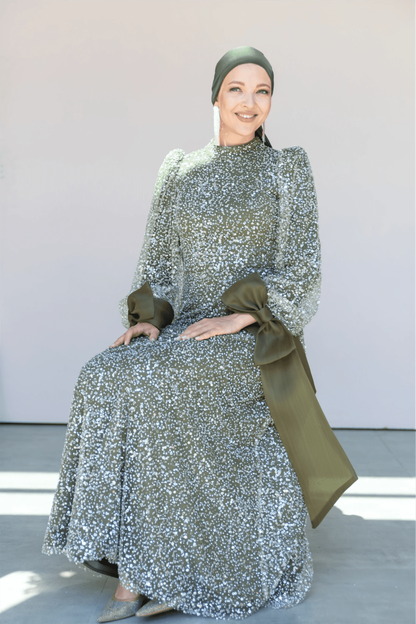 Melena Tesettür Abiye - FioraofDress - tesettur - abiye - 46 - haki - hijab - evening - dress