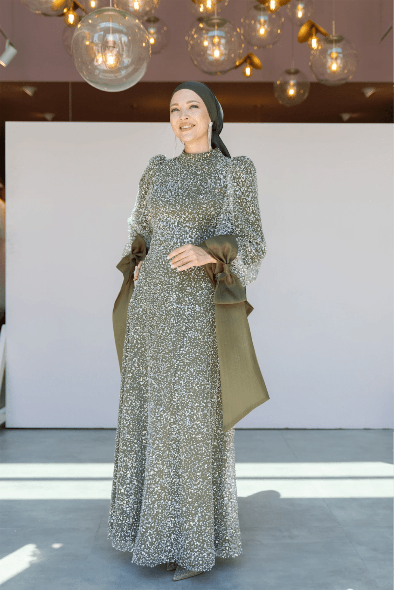 Melena Tesettür Abiye - FioraofDress - tesettur - abiye - 46 - haki - hijab - evening - dress