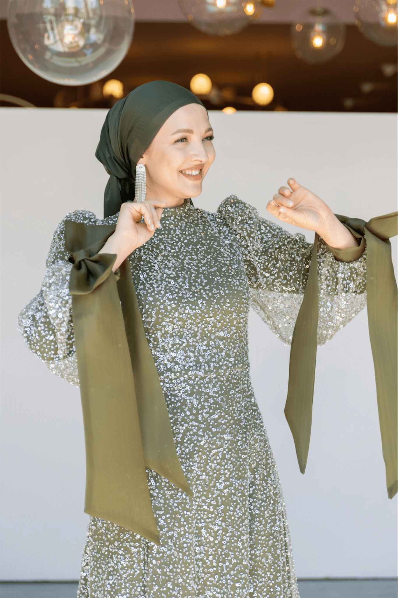 Melena Tesettür Abiye - FioraofDress - tesettur - abiye - 46 - haki - hijab - evening - dress