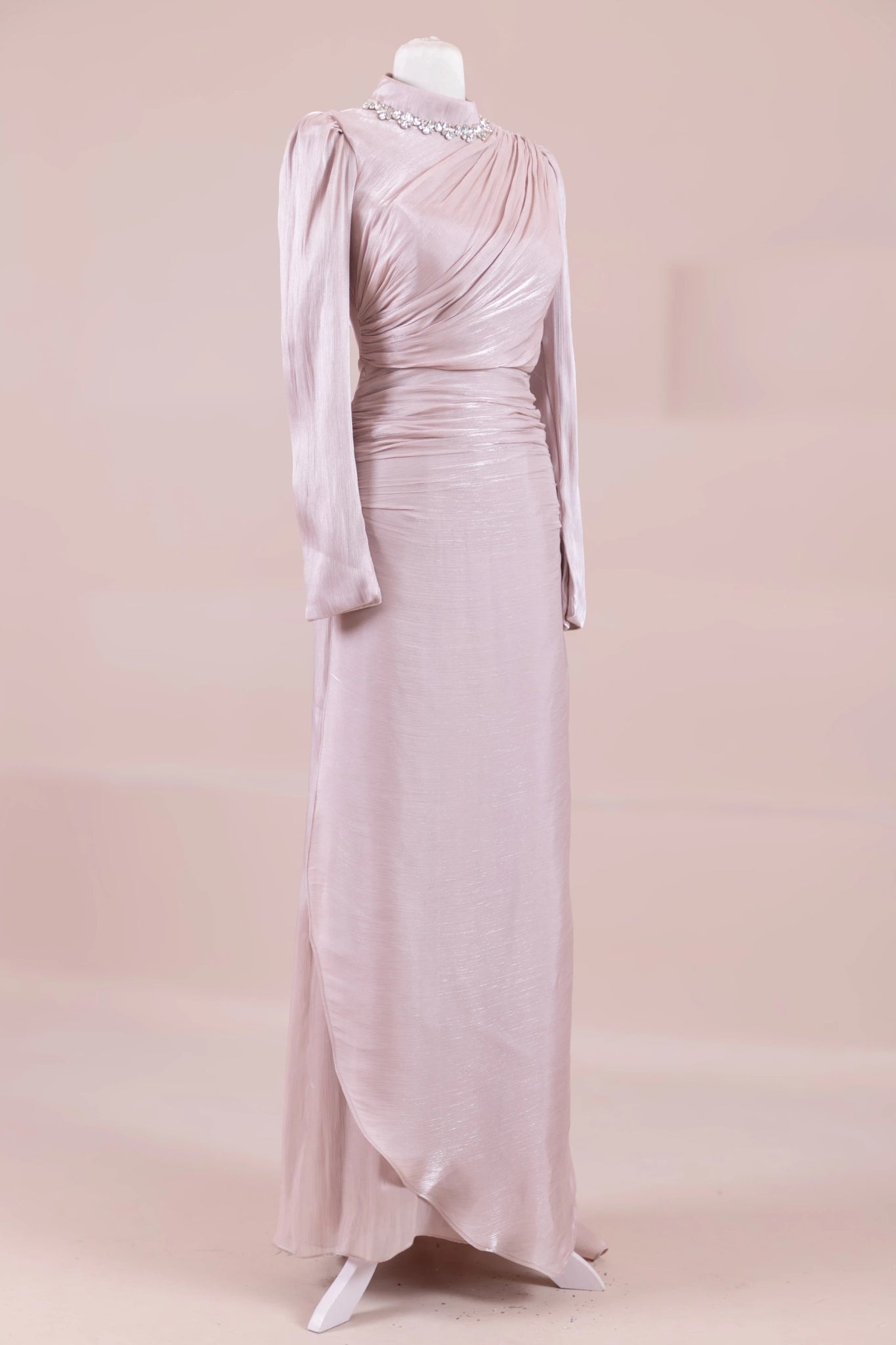 Melya Tesettür Abiye - FioraofDress - tesettur - abiye - Pudra - 38 - hijab - evening - dress