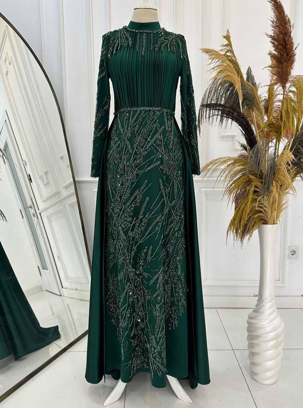 Merry Abiye - FioraofDress - tesettur - abiye - 48 - rose - hijab - evening - dress