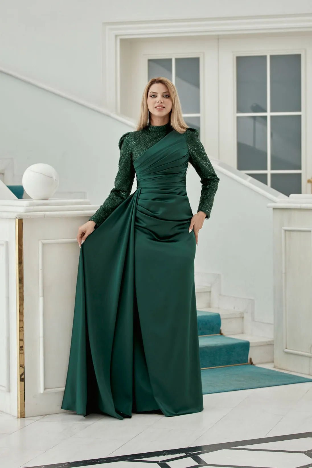 Mihri Tesettür Abiye - FioraofDress - tesettur - abiye - zümrüt - 38 - hijab - evening - dress