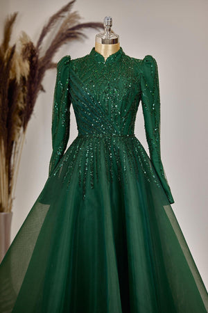 Mila Abiye Tesettür - FioraofDress - tesettur - abiye - zümrüt - 38 - hijab - evening - dress