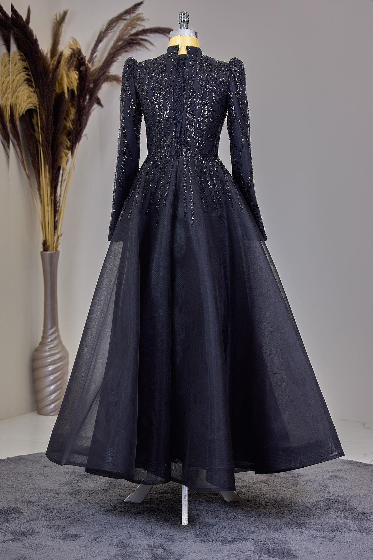 Mila Abiye Tesettür - FioraofDress - tesettur - abiye - Siyahh - 38 - hijab - evening - dress