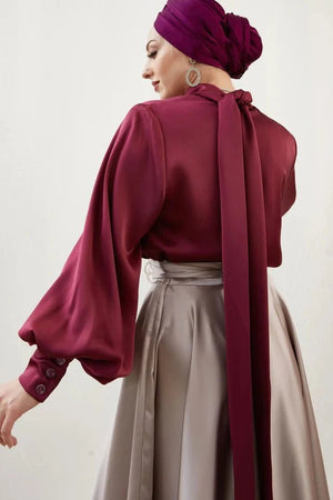 Mina Tesettür Takım - Mürdüm - FioraofDress - tesettur - abiye - 42 - hijab - evening - dress