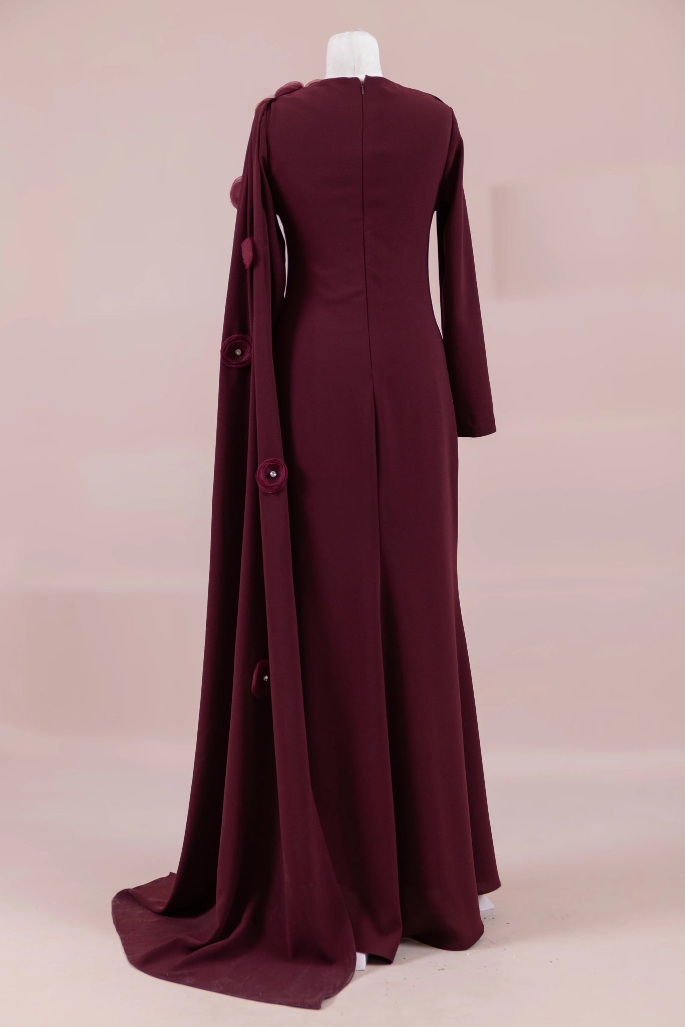 Mire Tesettür Abiye - FioraofDress - tesettur - abiye - BORDO - 38 - hijab - evening - dress