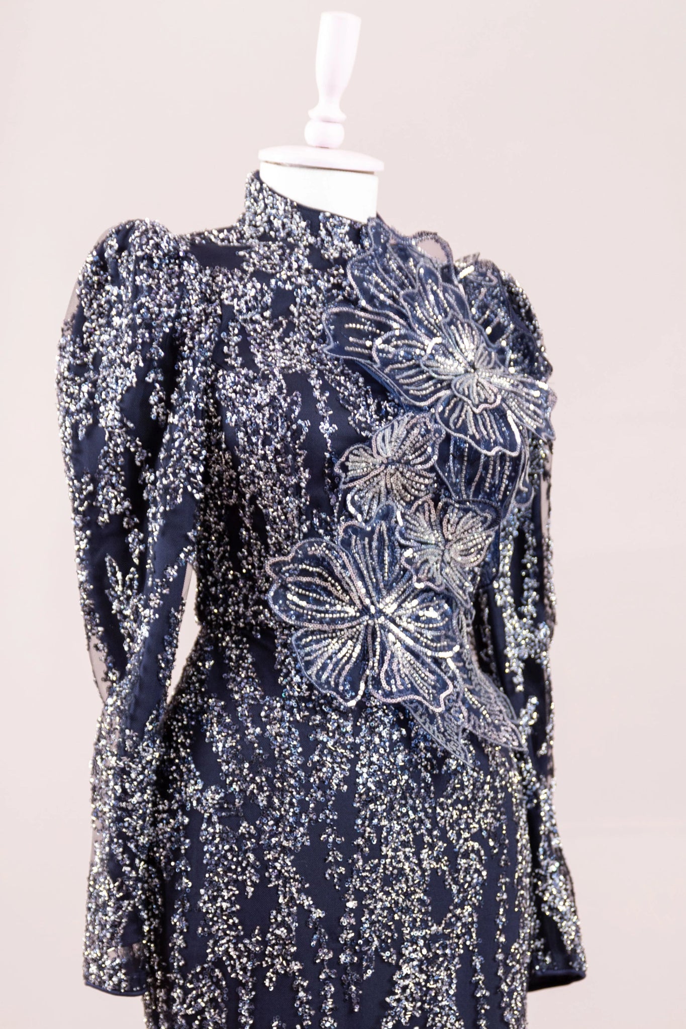 Najma Tesettür Abiye - FioraofDress - tesettur - abiye - LACİVERT - 36 - hijab - evening - dress