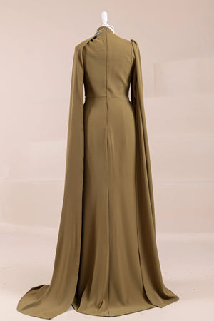 Nalesa Tesettür Abiye - FioraofDress - tesettur - abiye - olive - 36 - hijab - evening - dress